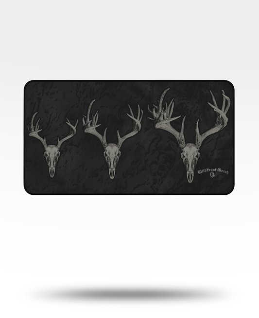 Whitetail Deer Skulls Desk Mat