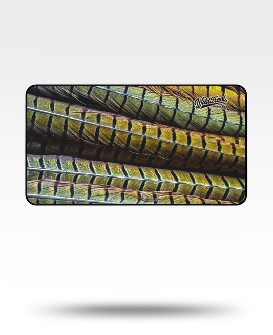 Pheasant Tail Feathers Desk Mat