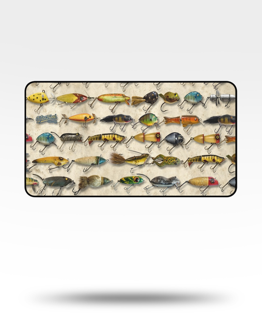 Vintage Lures Desk Mat