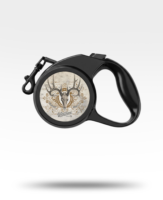 Whitetail Deer Skull Retractable Pet Leash