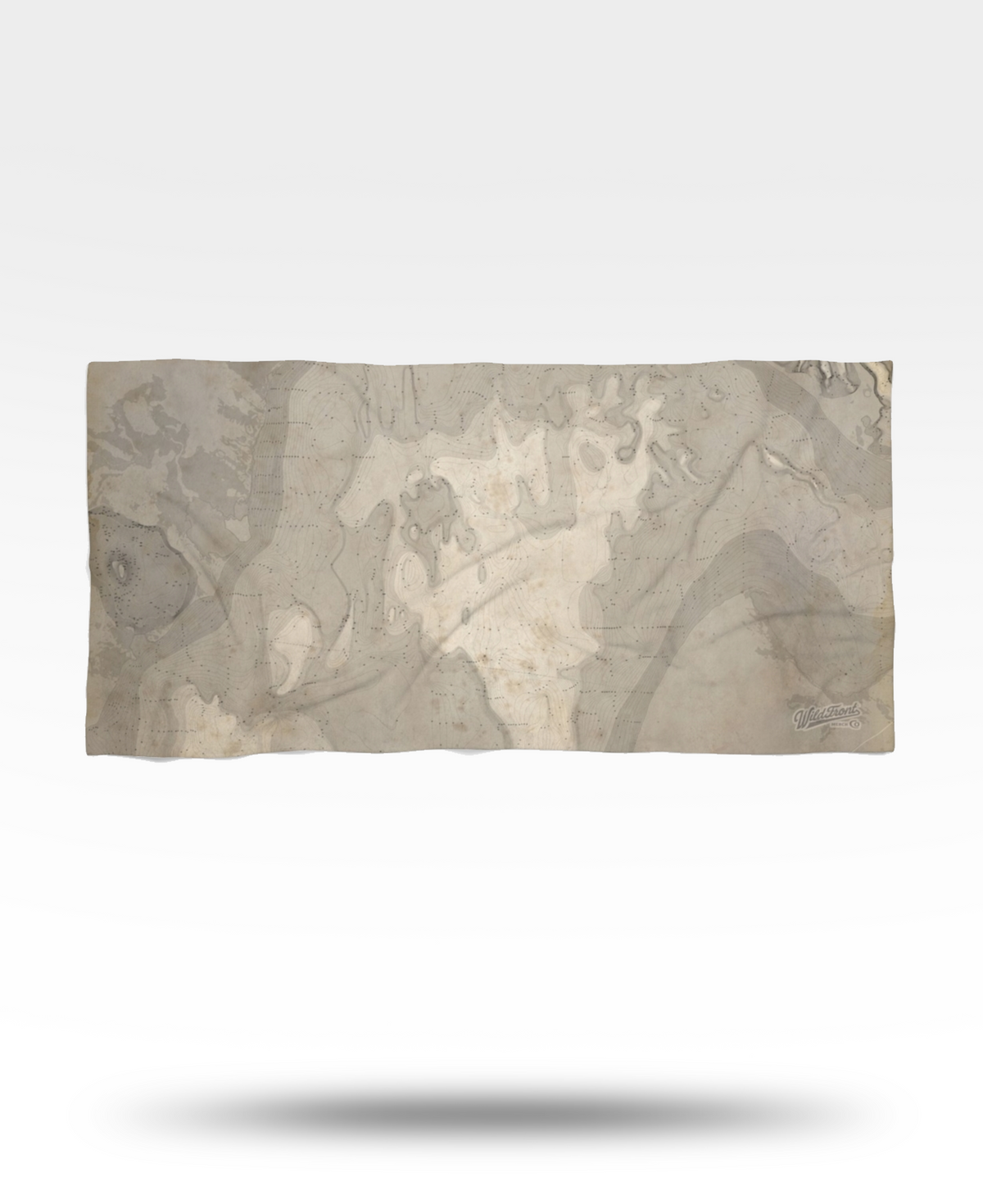 Lake Contour Map Beach Towel