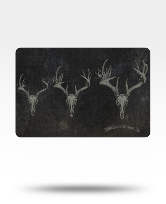 Whitetail Deer Skulls Pet Food Mat