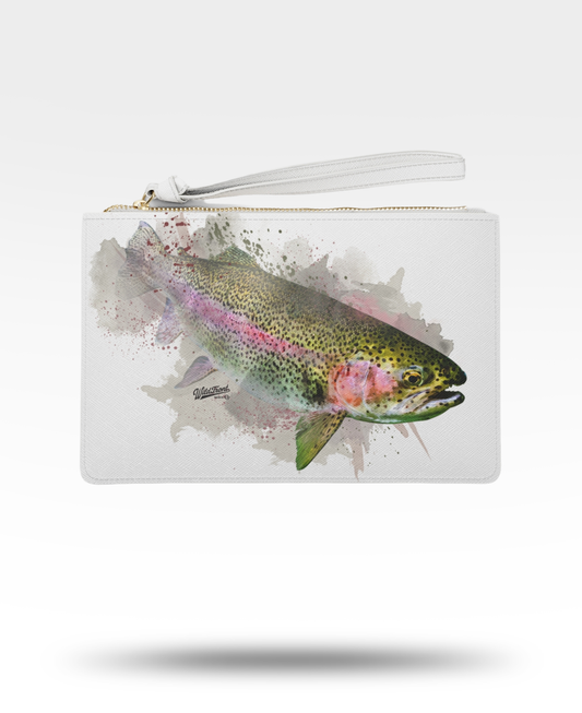 Rainbow Trout Watercolor Clutch Bag