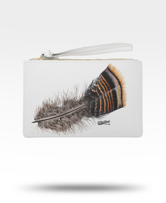 Turkey Feather Clutch Bag