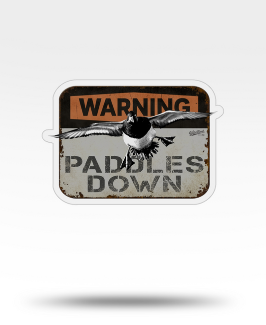 Paddles Down Bluebill Transparent Outdoor Die-Cut Sticker