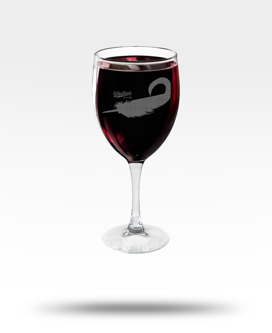 Mallard Curl Engraved Wine Glass