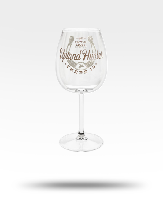 Lucky Upland Hunter Wine Glass