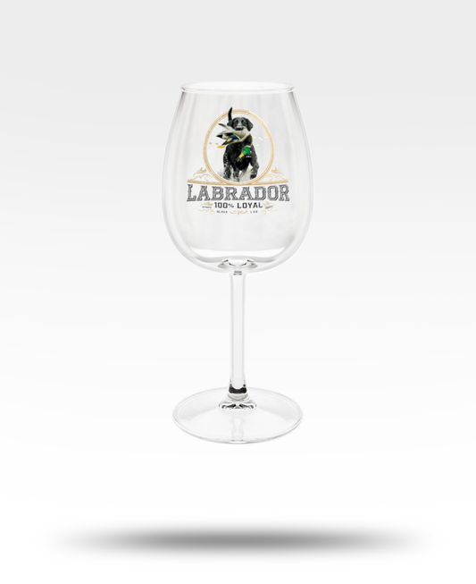 Labrador Black Lab Wine Glass