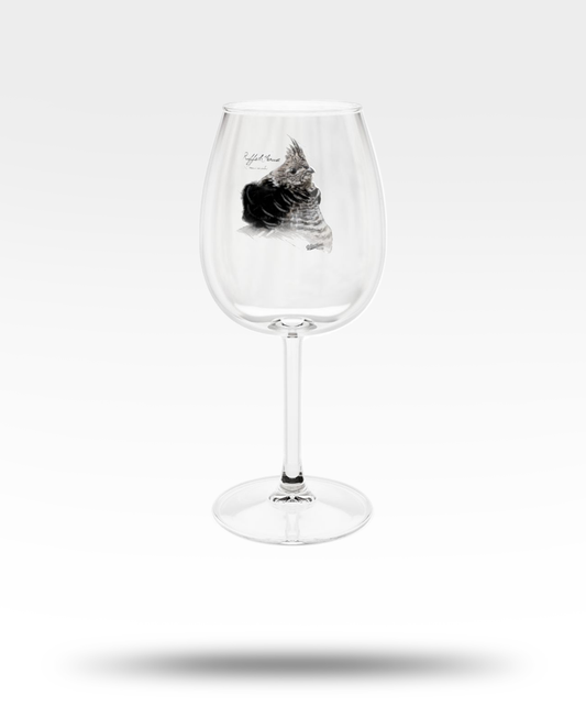 Ruffed Grouse Wine Glass