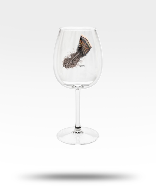 Turkey Feather Wine Glass