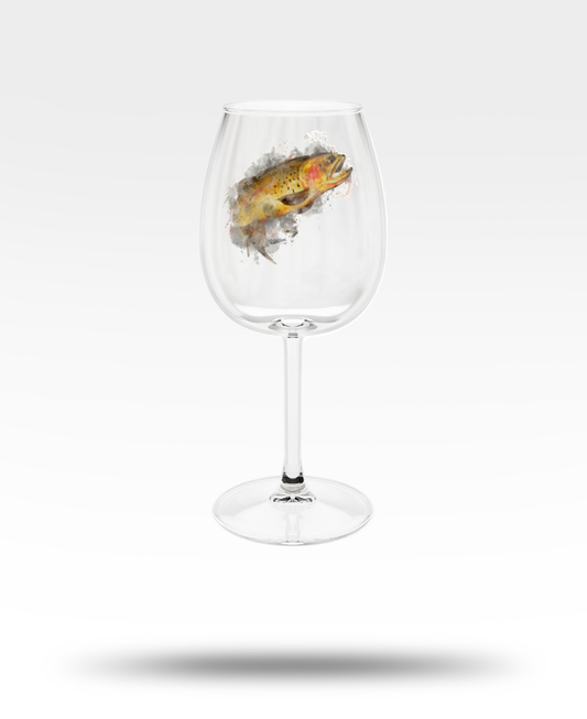 Cutthroat Trout Wine Glass