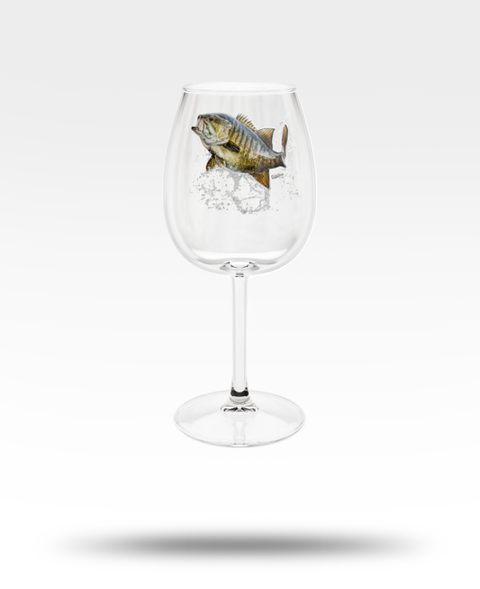 Smallmouth Bass Wine Glass