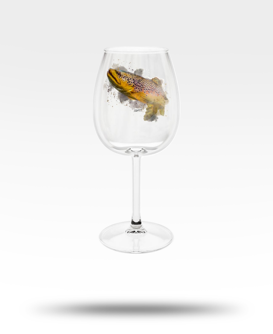 Brown Trout Wine Glass