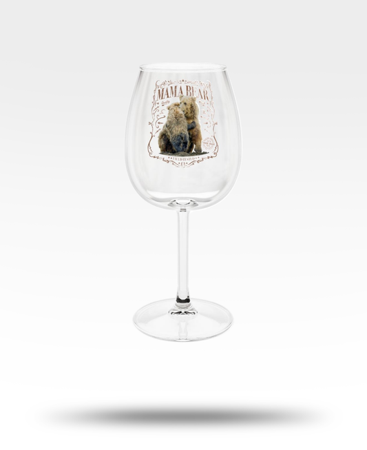 Mama Bear Wine Glass