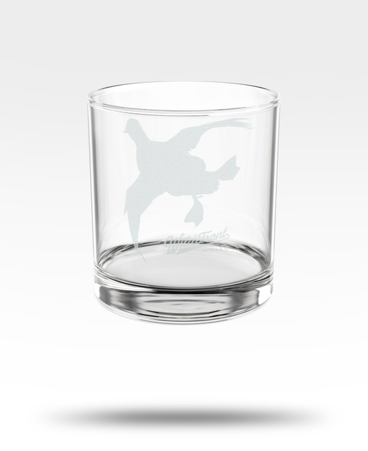 Canvasback Flying Engraved Whiskey Glass