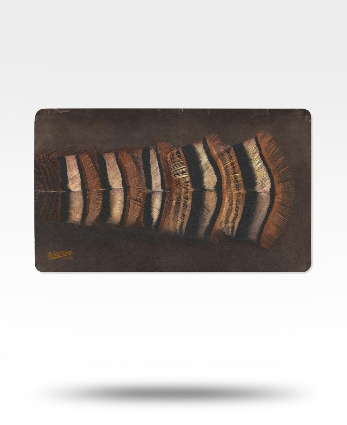 Turkey Feathers Dark Polyester Doormat