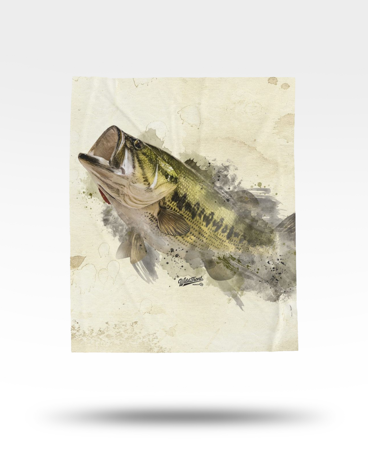 Largemouth Bass Velveteen Plush Blanket