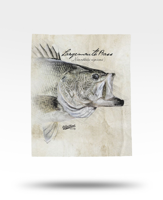 Largemouth Bass Velveteen Plush Blanket