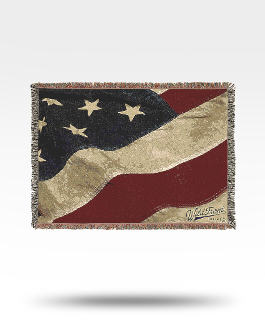 USA Flag Woven Blanket