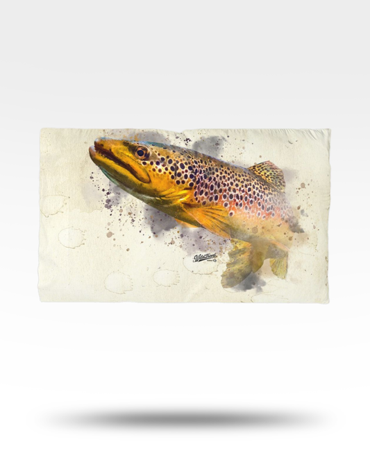 Brown Trout Microfiber Pillowcase