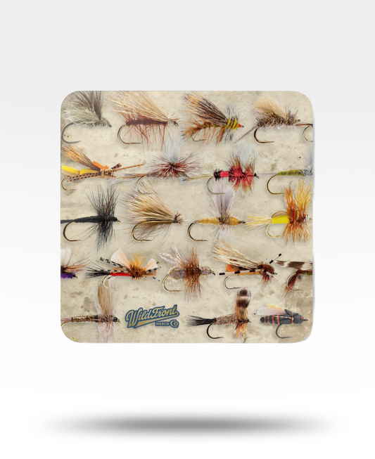 Dry Flies Corkwood Coaster Set