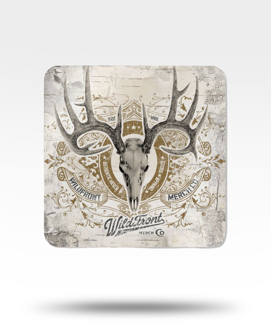 Whitetail Deer Skull Corkwood Coaster Set