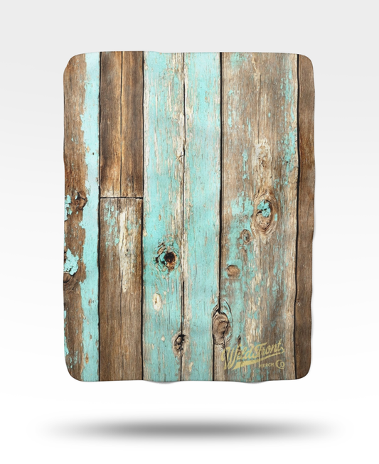 Rustic Wood Sherpa Fleece Blanket