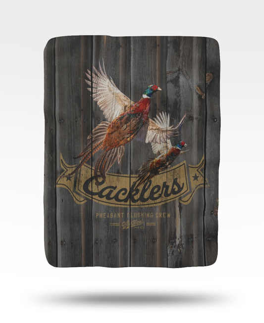 Cacklers Flushing Pheasants Sherpa Fleece Blanket