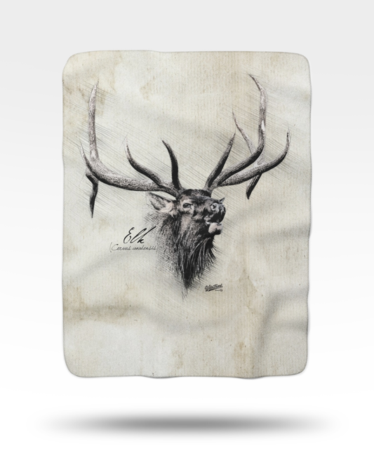 Bull Elk Sherpa Fleece Blanket