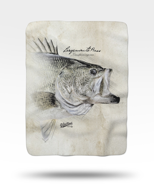 Largemouth Bass Sherpa Fleece Blanket