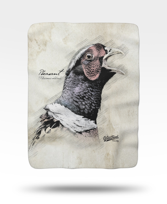 Pheasant Sherpa Fleece Blanket