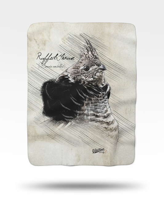 Ruffed Grouse Sherpa Fleece Blanket