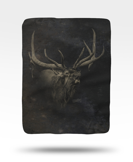 Bull Elk Sherpa Fleece Blanket