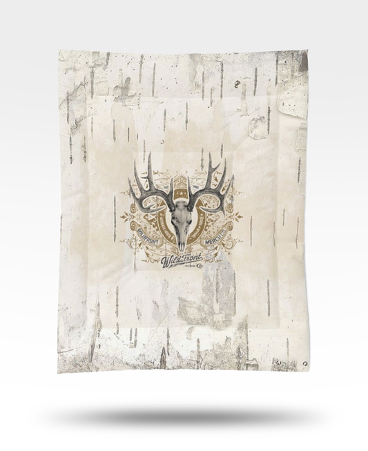 Whitetail Deer Skull With Swirls Cotton Comforter