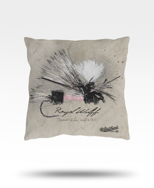 Royal Wulff Dry Fly Outdoor Pillow