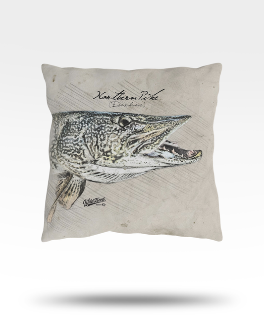 Northern Pike Outdoor Pillow