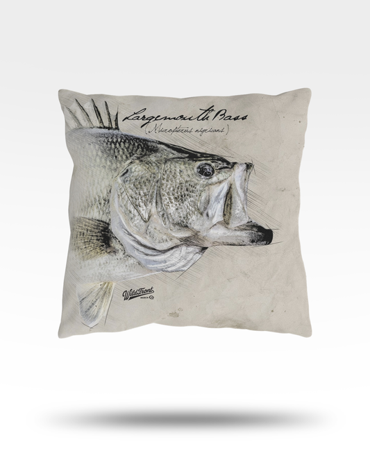 Largemouth Bass Outdoor Pillow