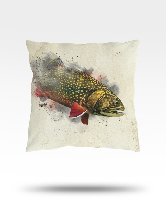 Brook Trout Outdoor Pillow