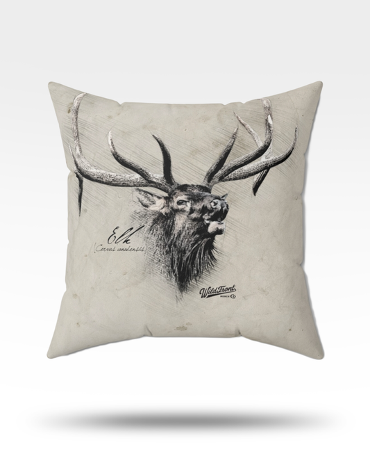 Bull Elk Faux Suede Square Pillow