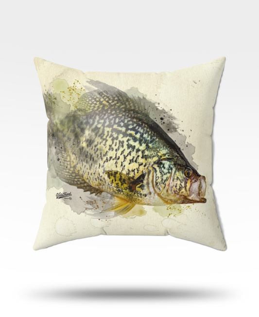 Crappie Faux Suede Square Pillow