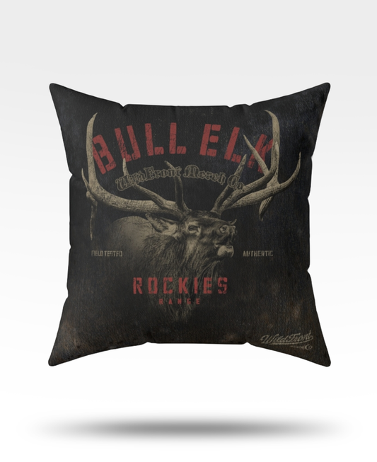 Bull Elk Faux Suede Square Pillow
