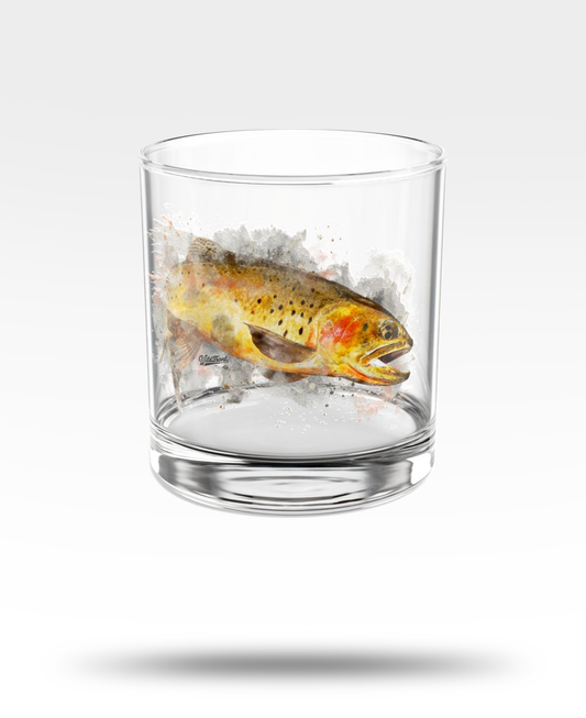 Cutthroat Trout Whiskey Glass