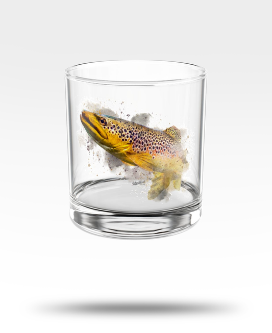 Brown Trout Whiskey Glass