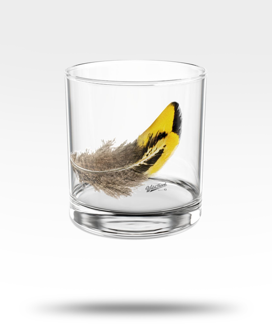 Pheasant Feather Whiskey Glass