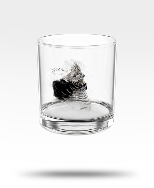 Ruffed Grouse Whiskey Glass