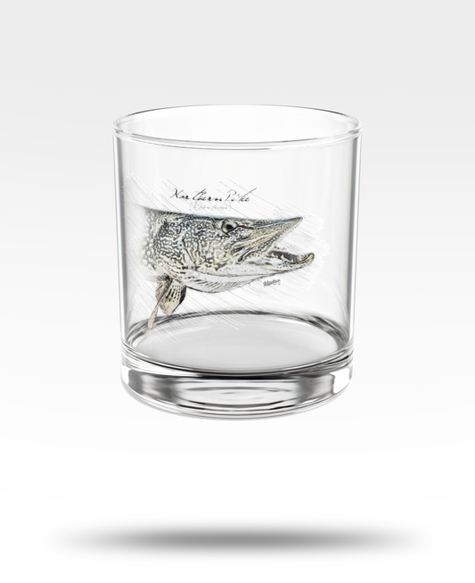 Northern Pike Whiskey Glass