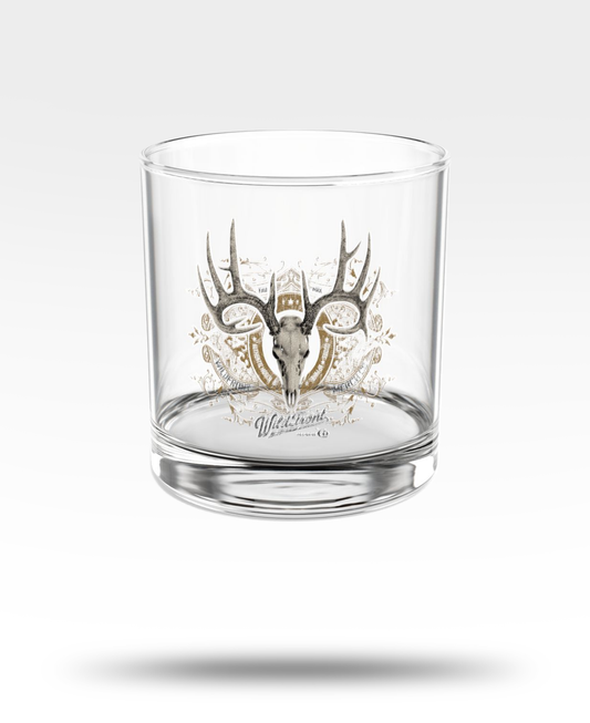 Whitetail Deer Skull Whiskey Glass