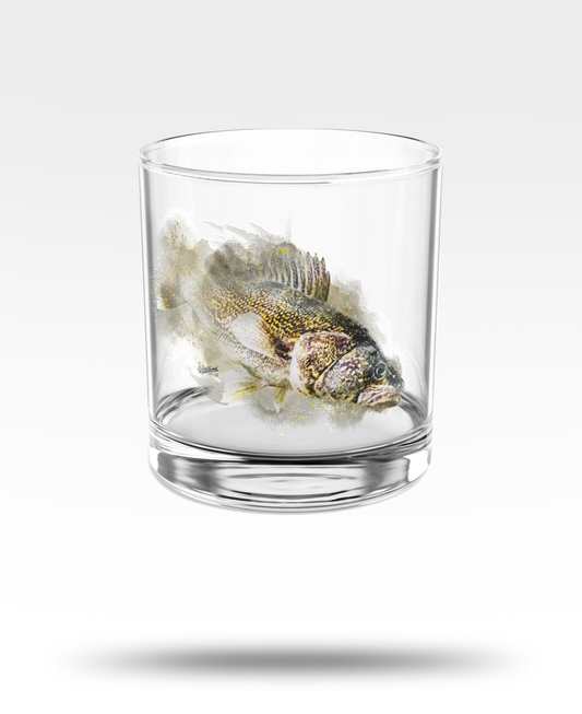 Walleye Whiskey Glass