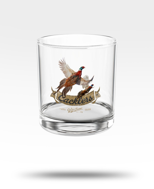 Cacklers Flushing Pheasants Whiskey Glass