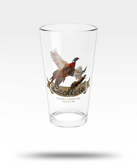 Cacklers Flushing Pheasants Pint Glass
